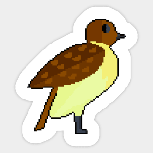 Flight of Elegance: Pixel Art Bird Design for Stylish Attire Sticker